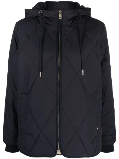 Tommy Hilfiger Drawstring-hood Padded Jacket In Blau