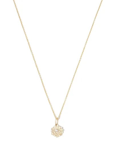 Sydney Evan 14kt Yellow Gold Camellia Diamond Necklace