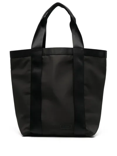 Ganni Black Recycled Tech Tote In Schwarz