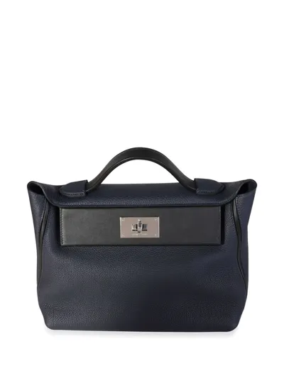 Pre-owned Hermes  Flap Two-way Bag In Blue