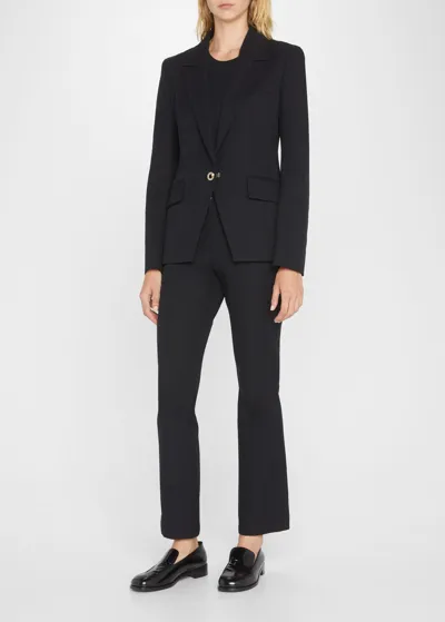 Jonathan Simkhai Lilith Cotton Twill Cutaway Stretch Blazer In Black