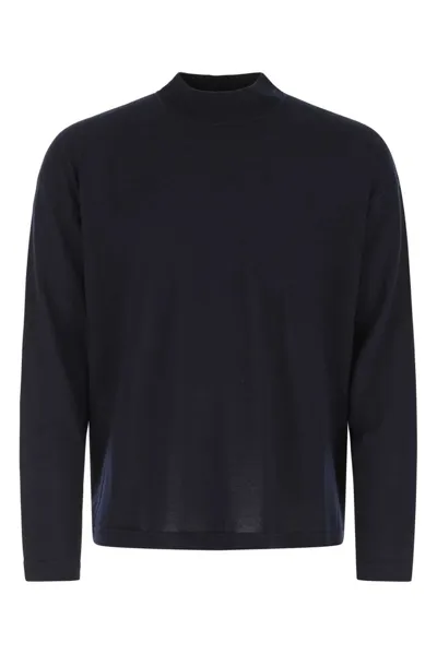 Jil Sander Mock Neck Long In Navy