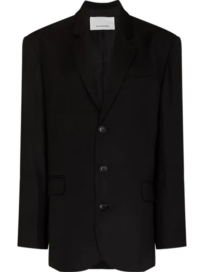 The Frankie Shop Gelso Oversized Blazer In Black