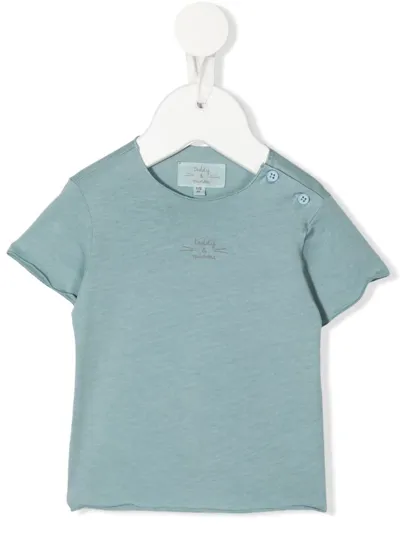 Teddy & Minou Babies' Logo-print T-shirt In Blau