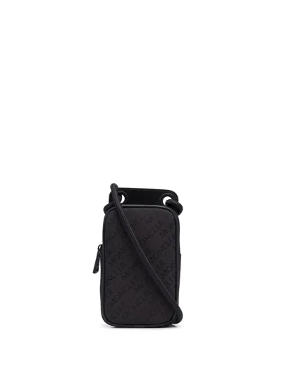 Moncler Logo-print Shoulder Bag In Schwarz