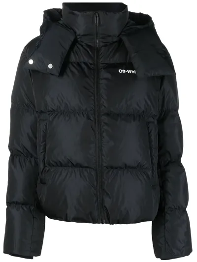 Off-white Black Diag Print Padded Jacket