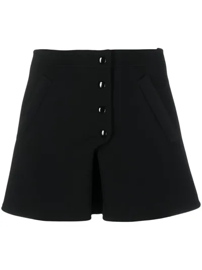 Courrèges Buttoned-up A-line Miniskirt In Black