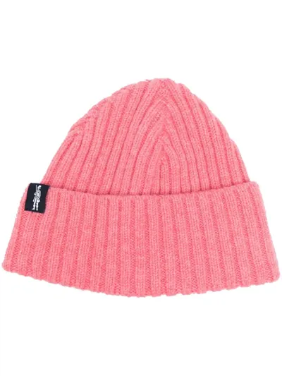 Mackintosh Billie Wool Beanie In Pink