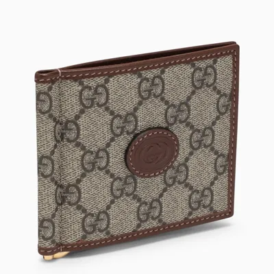 Gucci Beige Card Holder In A Gg Jacquard Fabric