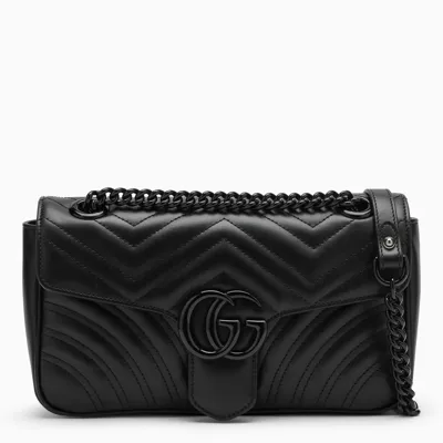 Gucci Black Gg Marmont Small Shoulder Bag