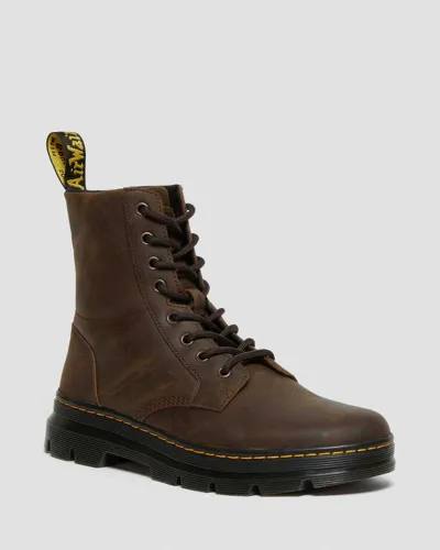 Dr. Martens' Combs Crazy Horse Leather Casual Boots In Brown