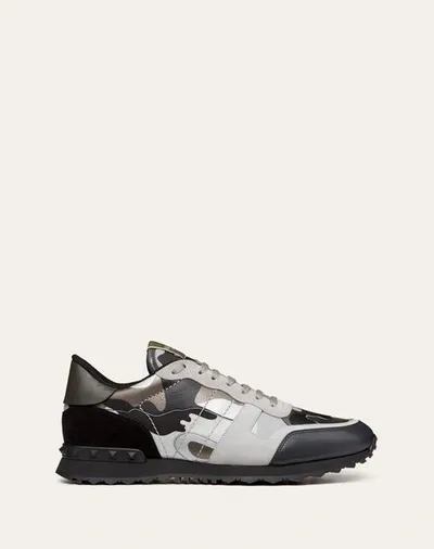 Valentino Garavani Rockrunner Camouflage Laminated Sneaker In Multicolor