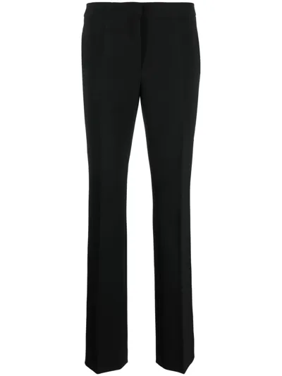 Moschino Flared Satin Trousers In Black