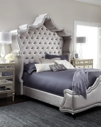 Haute House Antoinette California King Bed In Platinum