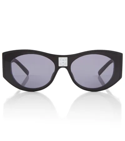 Givenchy 4g Acetate Cat-eye Sunglasses In Shiny Black / Smoke