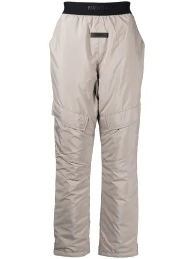 Essentials Straight-leg Trousers In Brown