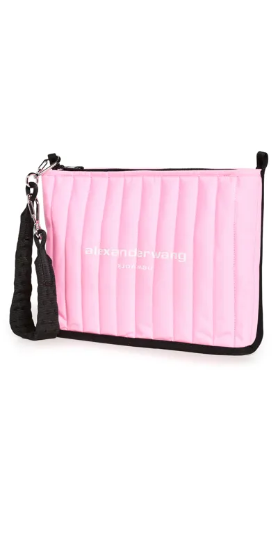 Alexander Wang Elite Tech Shoulder Bag In Neon Bubblegum