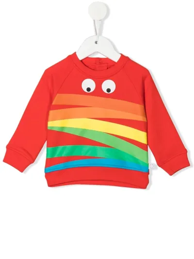 Stella Mccartney Baby Printed Cotton Jersey Sweatshirt In Red