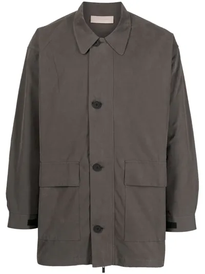 Essentials Barn Shirt Jacket In Grey