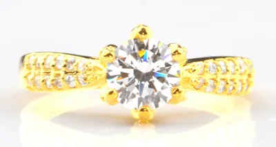 Pre-owned Jewels Central Feinste 585er Gelbgold & Vvs1 Klarheit Runden Form 2,50kt Solitär Hochzeit Ring