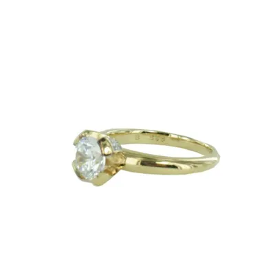 Pre-owned Esprit Collection Damen Ring Silber Gold Zirkonia Solaris Gr.18 Elrg92338b180