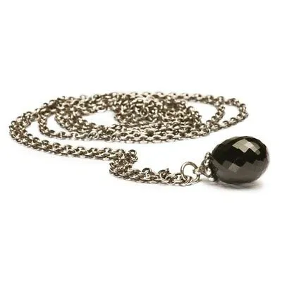 Pre-owned Trollbeads Original  Fantasy Kette Mit Onyx 90cm- Tagfa-00004