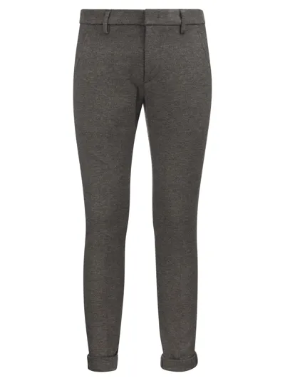 Dondup Gaubert - Slim-fit Jersey Trousers In Grigio