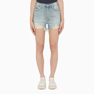 Mother Women Shorts Clear Blue