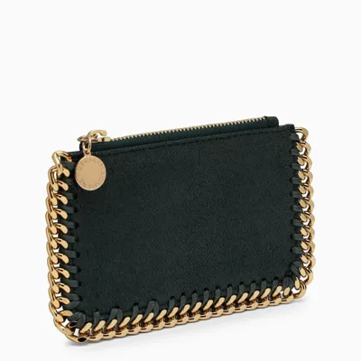 Stella Mccartney Pine Green Falabella Zip Credit Card Holder