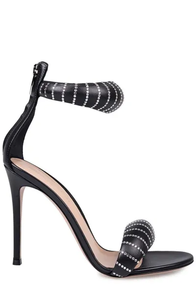 Gianvito Rossi Embellished High Heel Sandals In Black