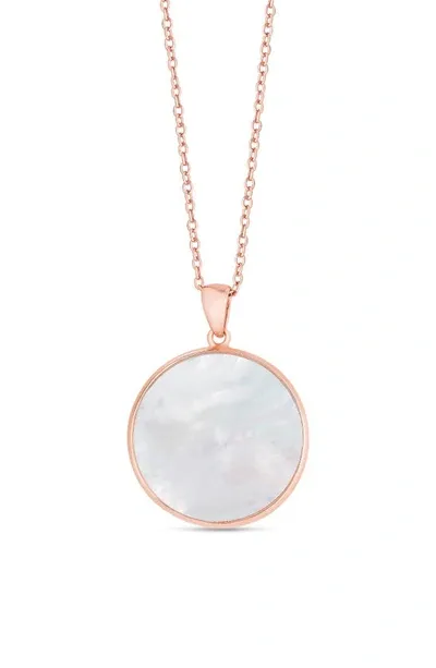 Lily Nily Kids' Mother-of-pearl Pendant Necklace In Rose Gold