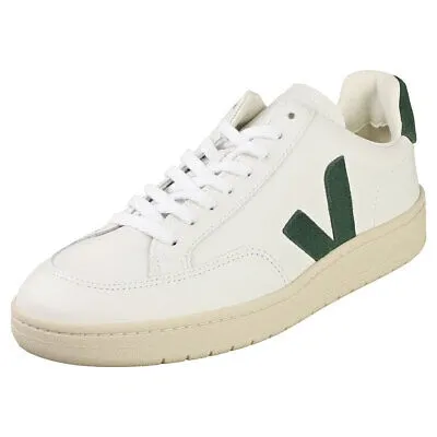 Pre-owned Veja V-12 Herren White Green Sneaker Beilaufig - 41 Eu