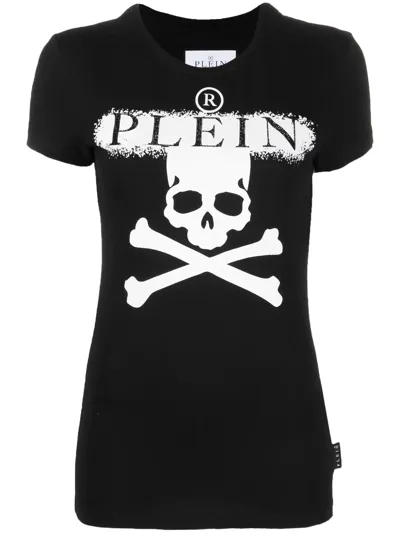 Philipp Plein Skull-print Short-sleeve T-shirt In Black