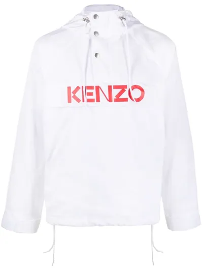 Kenzo Logo-print Lightweight Jacket In White