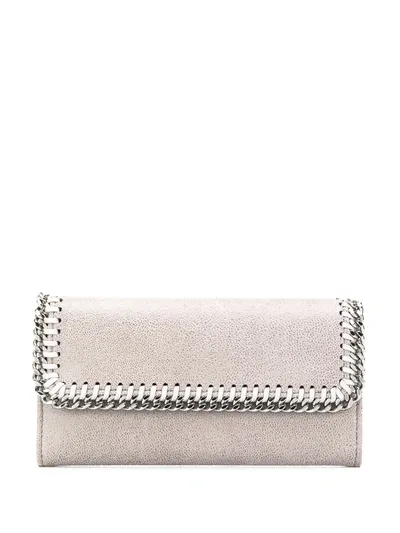 Stella Mccartney Falabella Continental Wallet In Grey