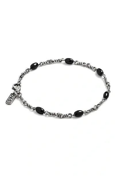 Degs & Sal Twisted Cable Chain Bracelet In Black