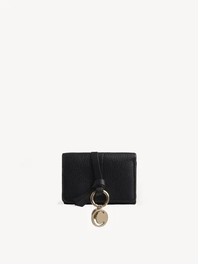 Chloé Alphabet Tri-fold Wallet In Black