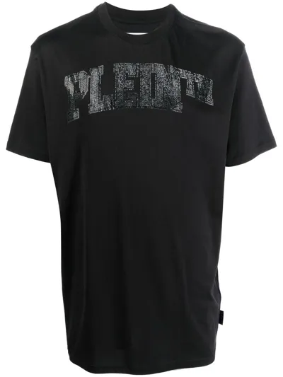 Philipp Plein Stones Logo-embellished T-shirt In Nero