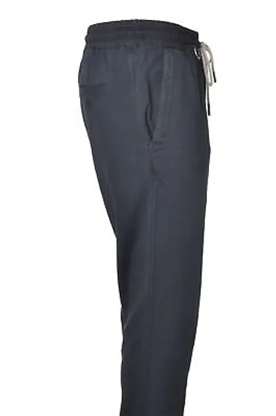 Pre-owned Paolo Pecora Uomo Pantalone Jogging Blu 13329