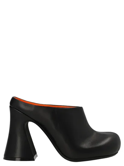 Marni Flare-heeled Mules In Black