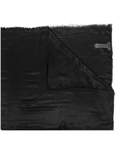 Fabiana Filippi Tonal-design Scarf In Black