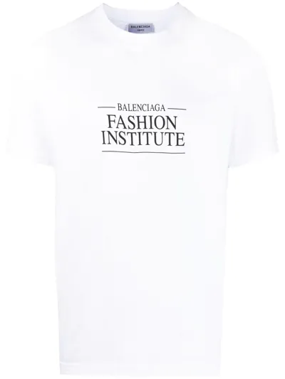 Balenciaga Slogan-print T-shirt In White