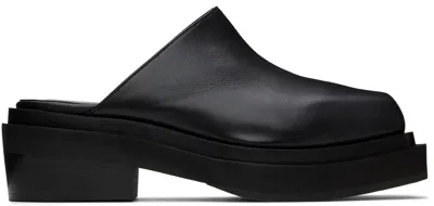 Eckhaus Latta Zoe Leather Clogs In Black