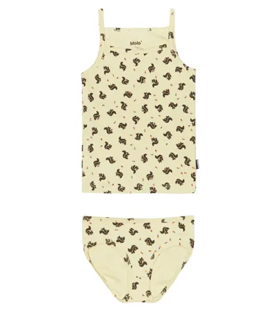 Molo Kids' Janice Tank Top And Briefs Set In Mini Squirrel