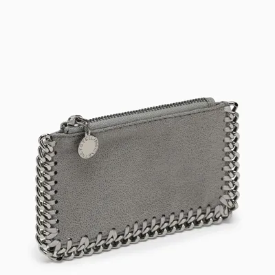 Stella Mccartney Light Grey/silver Falabella Zip Credit Card Holder