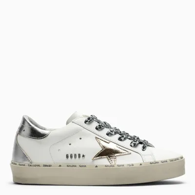 Golden Goose White/gold/silver Hi-star Sneakers