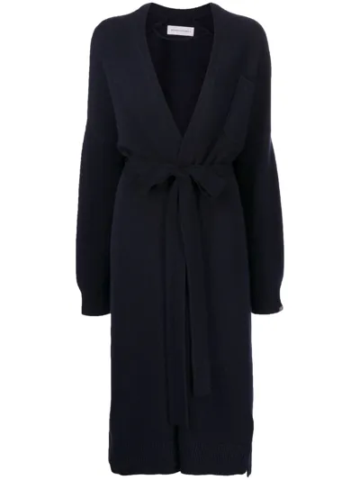 Extreme Cashmere Coat-wrap Cardigan In Blau