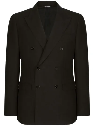 Dolce & Gabbana Double-breasted Suit In Black