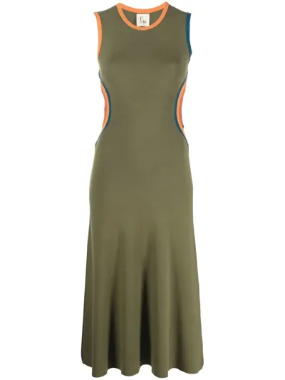 Paula Cut-out Mid-length Dress In Grün