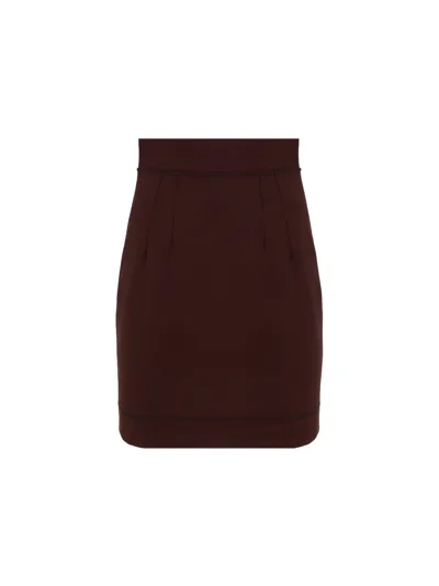 Dolce & Gabbana Bodycon Mini-skirt In Brown